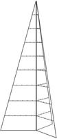 vidaXL Metall-Weihnachtsbaum zum Dekorieren Schwarz 210 cm