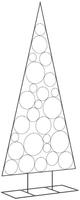 vidaXL Metall-Weihnachtsbaum zum Dekorieren Schwarz 210 cm
