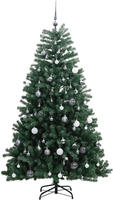 vidaXL K&uuml;nstlicher Weihnachtsbaum Klappbar 300 LEDs & Kugeln 240 cm