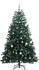 vidaXL Künstlicher Weihnachtsbaum klappbar 300 LEDs & Kugeln 240cm (3210166)