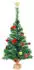 vidaXL Künstlicher Weihnachtsbaum mit Beleuchtung & Kugeln 64cm (321505)