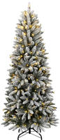 vidaXL K&uuml;nstlicher Weihnachtsbaum mit Schnee 300 LEDs 180 cm