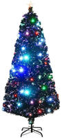 vidaXL Vorbeleuchteter Weihnachtsbaum mit St&auml;nder und LED 180 cm Glasfaser