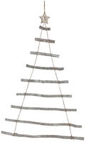 Spetebo Wand Deko Weihnachtsbaum - 90 cm - aus 9 Holz &Auml;sten und Jute Kordel - mit