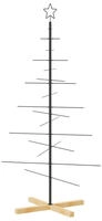 vidaXL Weihnachtsbaum Metall mit Holzst&auml;nder Schwarz 150 cm