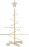 vidaXL Weihnachtsbaum Holz zum Schm&uuml;cken 75 cm Massivholz Kiefer