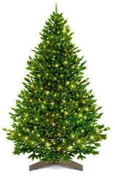 ArtiTree Premium Tanne mit Holzständer und LED 240cm