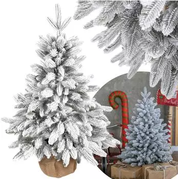 Sarcia.eu Künstlicher Weihnachtsbaum Skandinavische Fichte schneebedeckt PE 100% im Topf 80 cm