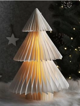Spetebo Weihnachtsbaum Deko LED Papier 30 cm