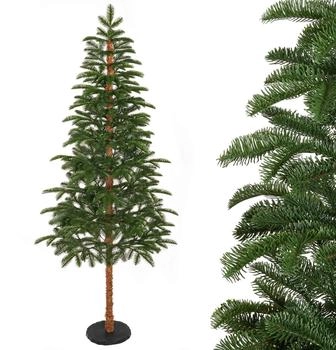 Yorbay Künstlicher Weihnachtsbaum 180cm mit Scheibenbasis & simulierter Baumstamm