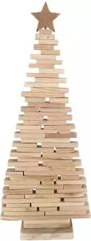 Trend Line Holzbaum mit Stern 30 x 10 x 75 cm