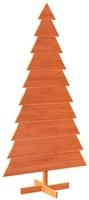 vidaXL Weihnachtsbaum zum Schm&uuml;cken Wachsbraun 180cm Massivholz Kiefer