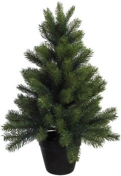 Creativ green Künstlicher Zimmertanne im Topf grün 135 Spitzen Höhe 60 cm