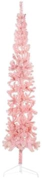 vidaXL Künstlicher Halb-Weihnachtsbaum Schlank Rosa 210 cm mit Ständer (9839.344572)
