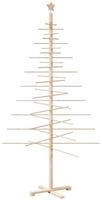 vidaXL Weihnachtsbaum Holz zum Schm&uuml;cken 210 cm Massivholz Kiefer