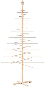 vidaXL Weihnachtsbaum Holz zum Schmücken Massivholz Kiefer 210 cm