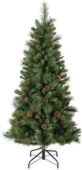 Everlands Norwich K&uuml;nstlicher Weihnachtsbaum Tannenzapfen 150 cm stabile Metallbasis 358 PVC Spitze D: 84 cm