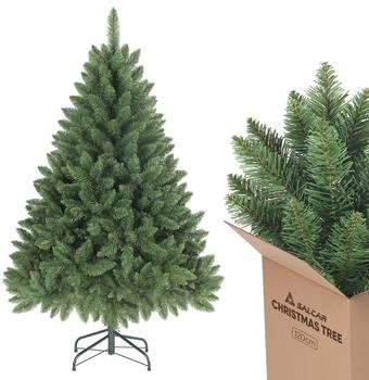 Salcar Künstlicher Weihnachtsbaum, naturgetreuer Tannenbaum mit 290 Spitzen grünmit Klappsystem 120 cm