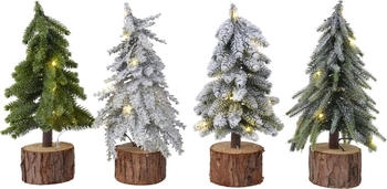 Everlands Weihnachtsbaum Dekofigur Micro LED sortiert 28 cm