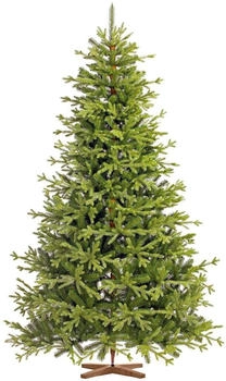 FairyTrees Künstlicher Weihnachtsbaum FT32 Premium Holzständer 220 cm