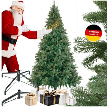 TecTake Künstlicher Weihnachtsbaum undekoriertet/Unbeleuchtet PVC- und Spritzguss 210 x 230 cm