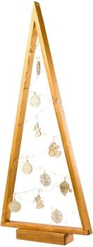 BOGATECO Weihnachtsbaum aus Holz mit LED 104cm braun