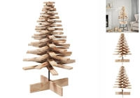 vidaXL Weihnachtsbaum Holz zum Schm&uuml;cken 100 cm Massivholz Kiefer