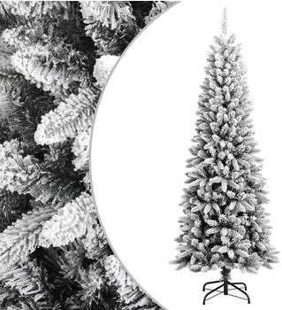 vidaXL Green Snow-Flocked Christmas Tree 210 cm PVC and PE (345191)