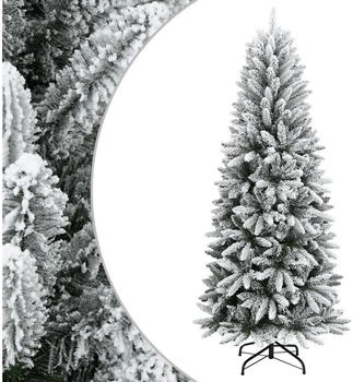 vidaXL Green Snow-Flocked Christmas Tree 120 cm PVC and PE (345188)