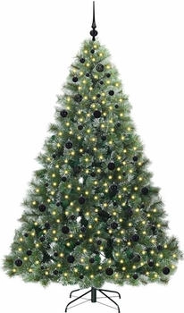 vidaXL Green Cone LED Christmas Tree 210 cm PE and PVC (3397862)
