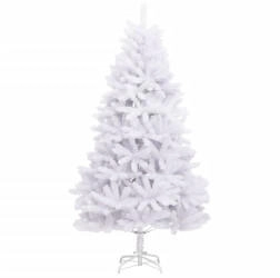 vidaXL White Hinged Christmas Tree with Stand 180 cm (357786)