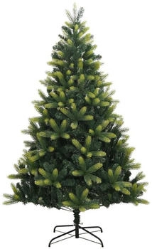 vidaXL Green Hinged Christmas Tree with Stand 240 cm (356764)