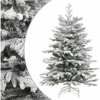 vidaXL White Snow-Flocked Hinged Christmas Tree 180 cm (358386)