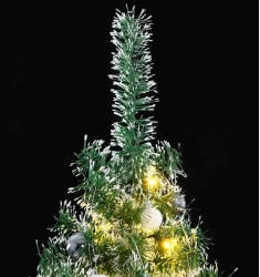 vidaXL Snow-Flocked LED Christmas Tree with Baubles 210 cm (3210162)