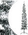 vidaXL White Slim Snowy Half Christmas Tree 120 cm (344608)