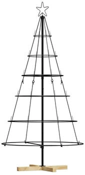 vidaXL Black Cone-Shaped Christmas Tree with Stand 150 cm (42019160)