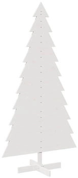 vidaXL White Wooden Christmas Tree 180 cm