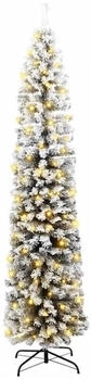 vidaXL Green Conical LED Christmas Tree 180 cm PVC and Metal (3395014)