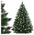 Springos Green Snowy Artificial Christmas Tree with Cones