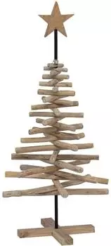 vidaXL Brown Teak Wood Christmas Tree 120 cm (42017949)