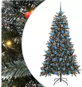 vidaXL Green Cone LED Christmas Tree 180 cm (3395887)