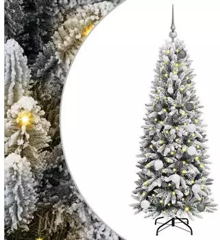 vidaXL White Cone LED Christmas Tree 150 cm (3396032)