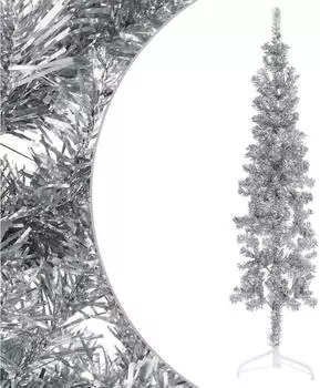 vidaXL Slim Green Half Christmas Tree with Stand 240 cm (344594)