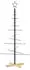 vidaXL Black Metal Christmas Tree with Wooden Base 120 cm (359603)