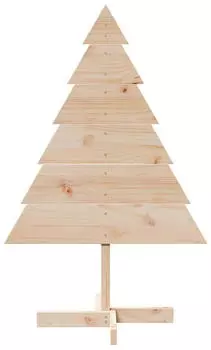 vidaXL Brown Solid Wood Decorative Christmas Tree 110 cm