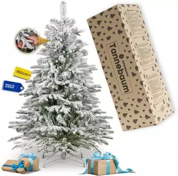 Springos Snowy Caucasian Spruce Artificial Christmas Tree 150 cm