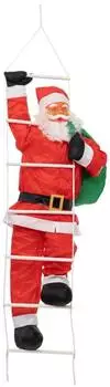 Feeric Lights & Christmas Climbing Decorative Santa Claus with Ladder 120 cm