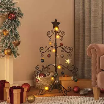 vidaXL Black Metal Christmas Tree 90 cm (359606)
