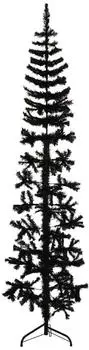 vidaXL Slim Green Half Christmas Tree with Stand 210 cm (344577)