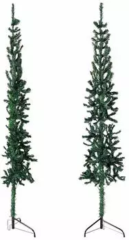 vidaXL Slim Green Half Christmas Tree with Stand 300 cm (344602)